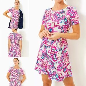 LILLY PULITZER CODY SHORT SLEEVE DRESS  XXL New NWT COCONUT - FLITTING ABOUT